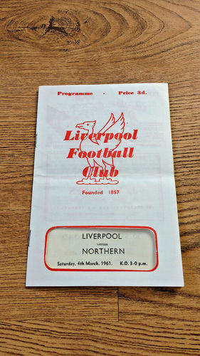 Liverpool v Northern Mar 1961 Rugby Programme