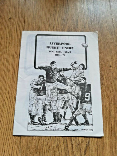 Liverpool v Waterloo Nov 1975 Rugby Programme