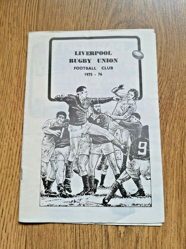 Liverpool v Tynedale Jan 1976 Rugby Programme