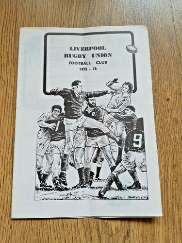 Liverpool v Morley Sept 1976 Rugby Programme