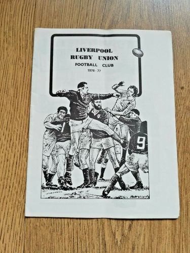 Liverpool v Broughton Park Oct 1976 Rugby Programme