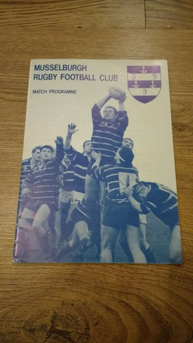 Musselburgh v Preston Lodge Oct 1992 Rugby Programme