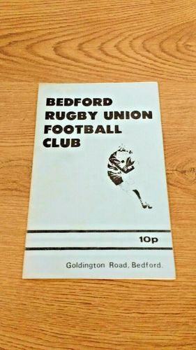 Bedford v Exeter Oct 1978 Rugby Programme