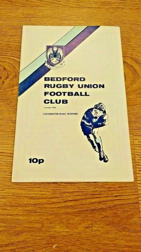 Bedford v Nottingham Sept 1979 Rugby Programme
