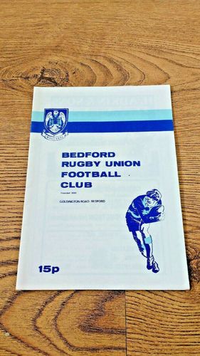 Bedford v Llanelli Oct 1980 Rugby Programme