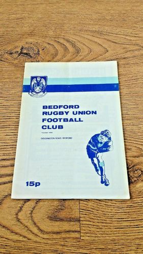 Bedford v Cambridge University Oct 1981 Rugby Programme