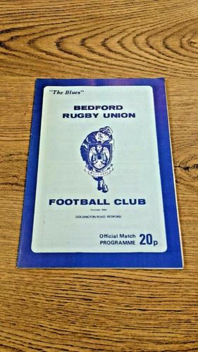 Bedford v Sale Jan 1983 Rugby Programme