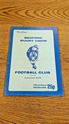 Bedford v Neath Dec 1983 Rugby Programme