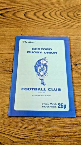 Bedford v Northampton Apr 1985 Rugby Programme