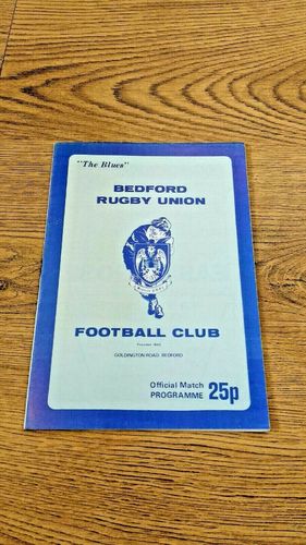 Bedford v Nuneaton Apr 1985 Rugby Programme