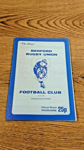 Bedford v Ebbw Vale Oct 1985 Rugby Programme