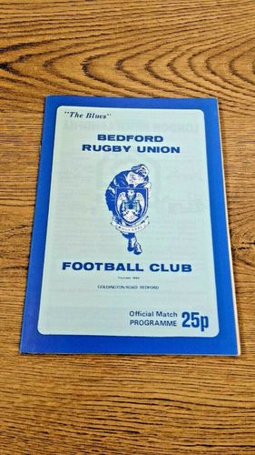 Bedford v Rugby Oct 1985 Rugby Programme
