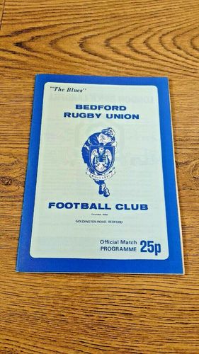 Bedford v Orrell Mar 1986 Rugby Programme