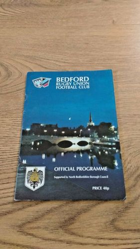 Bedford v London Scottish Apr 1991 Rugby Programme