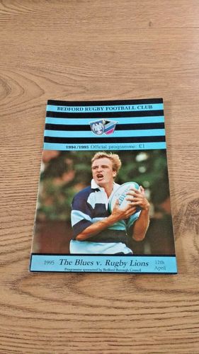 Bedford v Rugby Lions Apr 1995 Rugby Programme