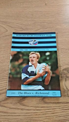 Bedford v Richmond Apr 1995 Rugby Programme