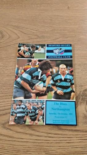 Bedford v Northampton Oct 1995 Rugby Programme