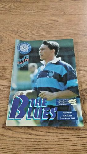 Bedford v Leicester Aug 1997 Rugby Programme