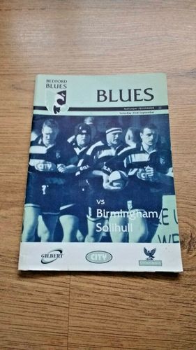 Bedford v Birmingham Solihull Sept 2000 Rugby Programme