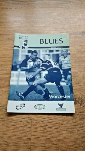 Bedford v Worcester Nov 2001 Rugby Programme
