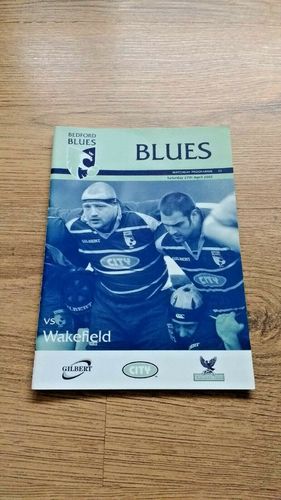 Bedford v Wakefield Apr 2002 Rugby Programme