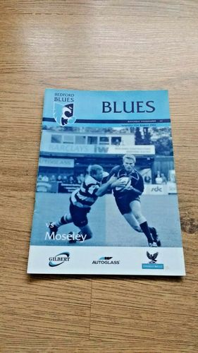 Bedford v Moseley Aug 2002 Rugby Programme