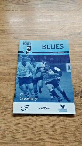 Bedford v Coventry Oct 2002 Rugby Programme