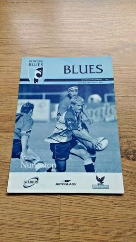 Bedford v Nuneaton Aug 2003 Rugby Programme
