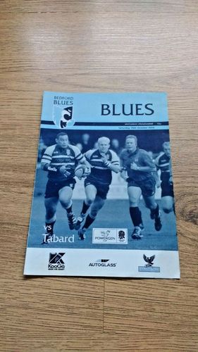 Bedford v Tabard Oct 2004 Powergen Cup Rugby Programme