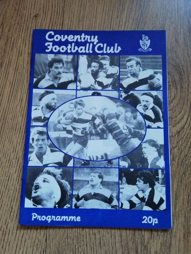 Coventry v Liverpool Dec 1984 Rugby Programme