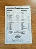 Coventry v Nuneaton Rugby Teamsheet Mar 1985