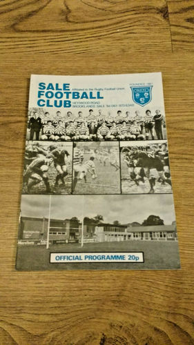 Sale v Sheffield Oct 1983 Rugby Programme
