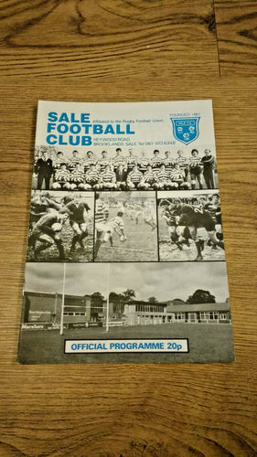 Sale v Northern Oct 1983 Rugby Programme
