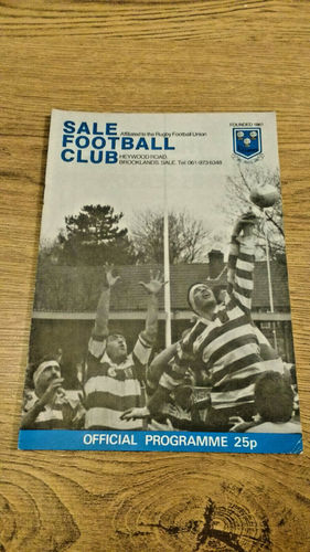 Sale v Bristol Feb 1987 Rugby Programme