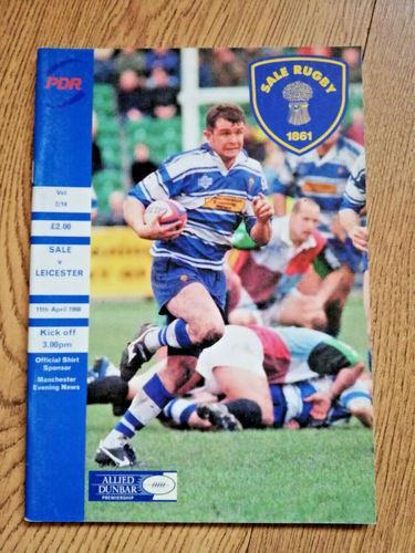 Sale v Leicester Apr 1998 Rugby Programme