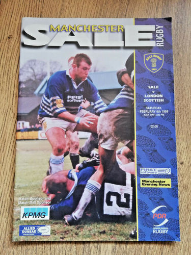 Sale v London Scottish Feb 1999 Rugby Programme