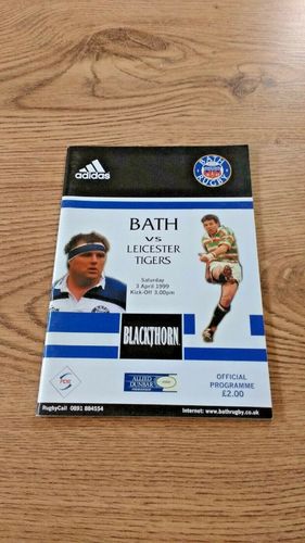 Bath v Leicester Apr 1999 Rugby Programme