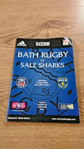 Bath v Sale Sharks Apr 2000 Rugby Programme