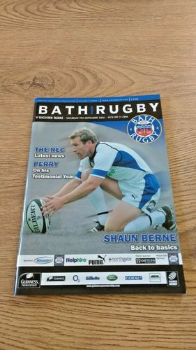 Bath v Leicester Tigers Sept 2006 Rugby Programme