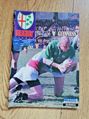 London Irish v Coventry May 1997 Rugby Programme