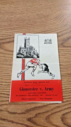 Gloucester v Army Jan 1961 Rugby Programme