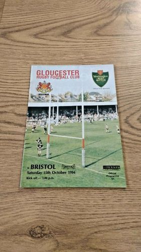 Gloucester v Bristol Oct 1994 Rugby Programme