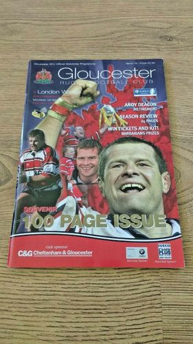 Gloucester v London Wasps May 2004 Rugby Programme