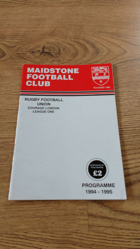 Maidstone v Medway Dec 1994 Rugby Programme