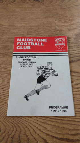 Maidstone v Old Reigatians Sept 1995 Rugby Programme
