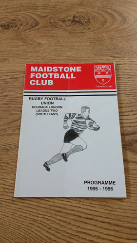 Maidstone v Sidcup Jan 1996 Rugby Programme