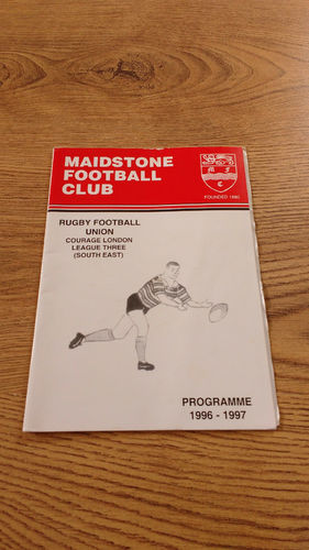 Maidstone President's XV v London Welsh 1996-97 Rugby Programme