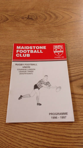 Maidstone v Sevenoaks Jan 1997 Rugby Programme