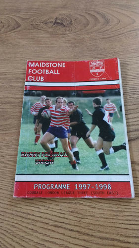 Maidstone v Park House Nov 1997 Rugby Programme