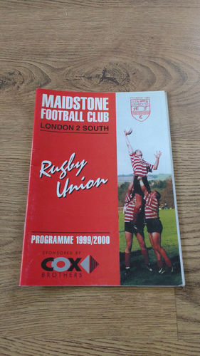 Maidstone v Old Wimbledonians Sept 1999 Rugby Programme